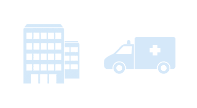 Hospital and ambulance